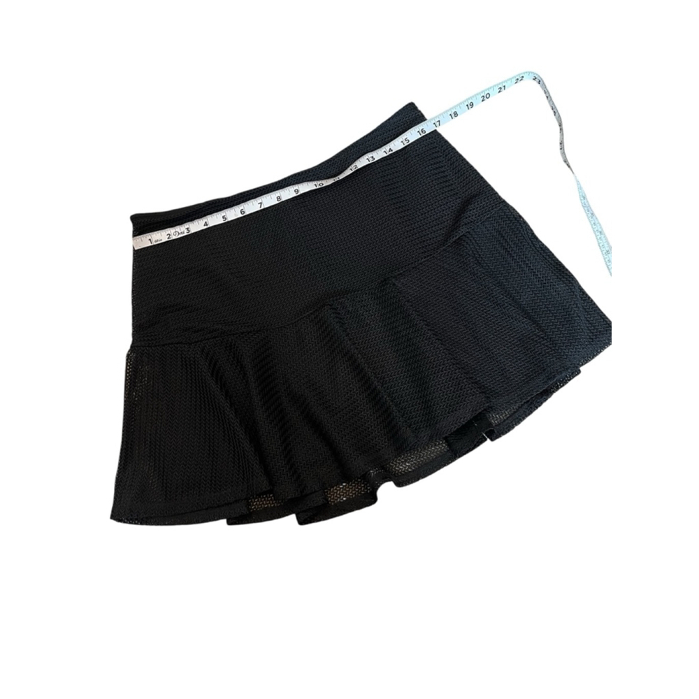 GUESS Knit Black Mid Rise Back Zip Flowy Skirt 10 - Picture 7 of 10